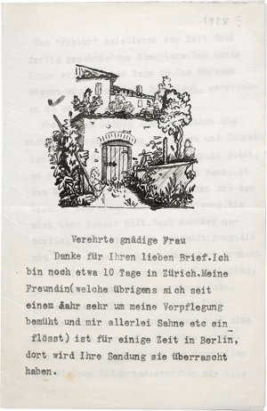 Lot 2620, Auction  128, Hesse, Hermann, 14 Briefe u. 1 signiertes Porträt.1928-1934