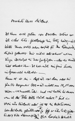 Lot 2626, Auction  128, Lasker-Schüler, Else, Brief an einen Studenten. 1906