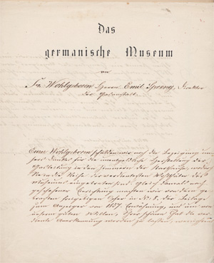 Lot 2650, Auction  128, Aufseß, Hans Frhr von und zu, Brief an den Direktor des Nürnberger Gaswerkes. 1859
