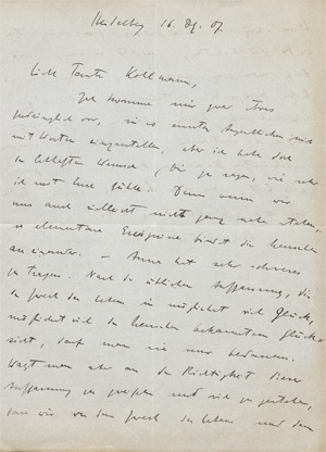 Lot 2665, Auction  128, Jaspers, Karl, Brief an seine Tante. 1907