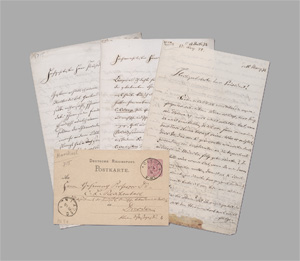 Lot 2667, Auction  128, Junghuhn, Franz Wilhelm, Notizen Junghuhns + Beigaben: Briefe von J. K. Hasskarl. 1860-1876 
