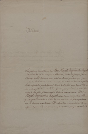 Lot 2684, Auction  128, Ludwig I., Großherzog von Baden, Eigenhänd. Brief an Frankreichs Kaiserin Joséphine. 1806