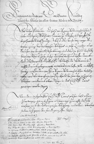 Lot 2688, Auction  128, Ferdinand III., röm.-dt. Kaiser, Brief an den Grafen Bronckhorst. 1642