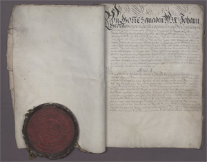 Lot 2701, Auction  128, Johann Georg, Herzog von Sachsen-Weißenfels, Zunftbrief für die Freyburger Bäcker-Innung auf Pergament. 1702