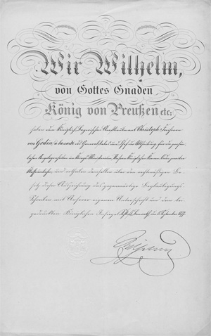 Lot 2714, Auction  128, Wilhelm I., Deutscher Kaiser, König von Preußen, Ordensverleihung an den Freiherrn Christoph von Godin. 1877
