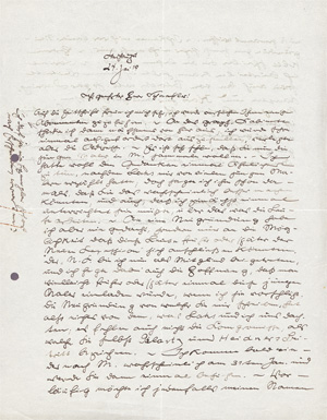 Lot 2719, Auction  128, Campendonk, Heinrich, Brief an den Maler Fritz Schaefler über Künstlervereinigungen. 1919