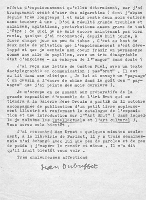 Lot 2722, Auction  128, Dubuffet, Jean, Brief an einen Freund