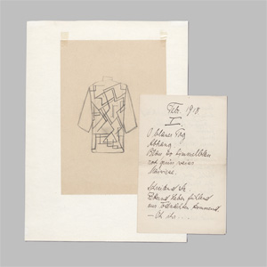 Lot 2724, Auction  128, Höch, Hannah, Eigenhändiges und signiertes Gedichtmanuskript mit Beilagen. 1918