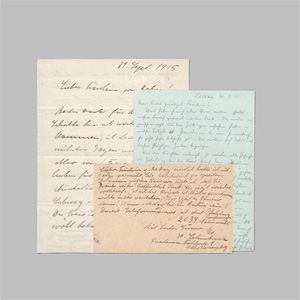 Lot 2725, Auction  128, Lehmbruck, Wilhelm, Brief und Postkarte an Hilla von Rebay. 1915
