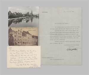 Lot 2739, Auction  128, Dirigenten, 6 nach Wien gerichtete Briefe und Postkarten. 1910-1973