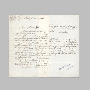 Lot 2750, Auction  128, Meyerbeer, Giacomo, Brief an den Operndirektor Frederick Gye in London. 1863