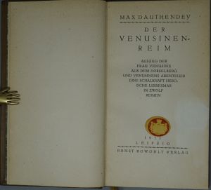 Los 3075 - Dauthendey, Max - Der Venusinenreim - 4 - thumb