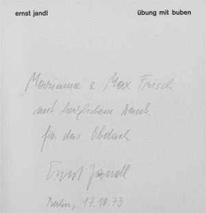 Lot 3149, Auction  128, Jandl, Ernst, Übung mit Buben (Widmungsexemplar)