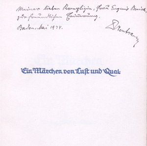 Lot 3260, Auction  128, Neutra, Wilhelm, Ein Märchen von Lust und Qual. Wien, Rollinger, um 1924. - 100 Exemplare. Mit Widmung