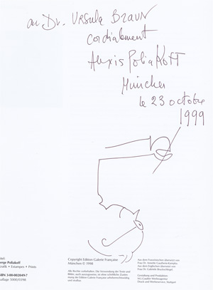 Lot 3280, Auction  128, Poliakoff, Alexis und Poliakoff, Serge, Werkverzeichnis - mit Widmung und Zeichnung