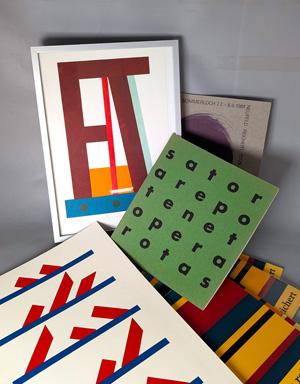 Lot 3291, Auction  128, Reichert, Josua, Nachlass mehrerer typographischer Pressendrucke, teils in signierten, nummerierten Drucken
