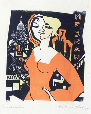 Lot 3310, Auction  128, Schad, Christian, "Montmartre". Farbholzschnitt auf Japanbütten