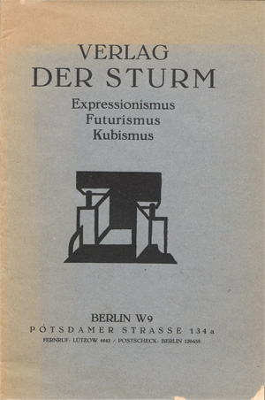 Lot 3335, Auction  128, Verlag Der Sturm, Expressionismus Futurismus Kubismus