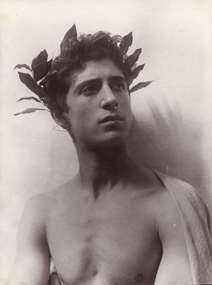 Lot 4042, Auction  128, Gloeden, Wilhelm von, Youth with laurel wreath