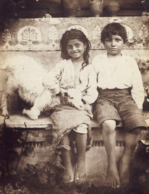 Lot 4045, Auction  128, Gloeden, Wilhelm von, Two children with a kid goat
