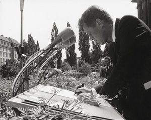 Lot 4180, Auction  128, Jacoby, Max, JFK signing the Golden Book of Berlin