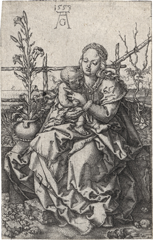 Lot 5002, Auction  128, Aldegrever, Heinrich, Die Jungfrau mit dem Kind auf der Rasenbank