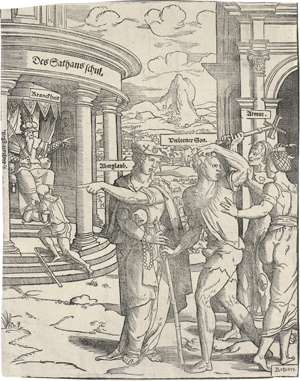 Lot 5011, Auction  128, Anthonisz., Cornelis, Der verlorene Sohn wird zum Tempel Satans geführt