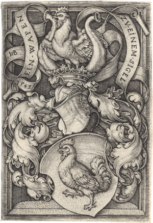 Lot 5025, Auction  128, Beham, Sebald, Das Wappen mit dem Hahn