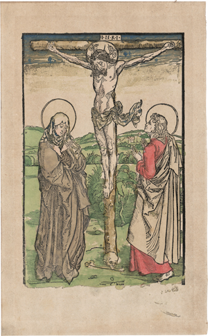 Lot 5090, Auction  128, Dürer, Albrecht, Christus am Kreuz zwischen Maria und Johannes