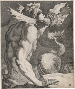 Lot 5118, Auction  128, Gheyn III, Jacques de, Triton auf einer Muschel blasend