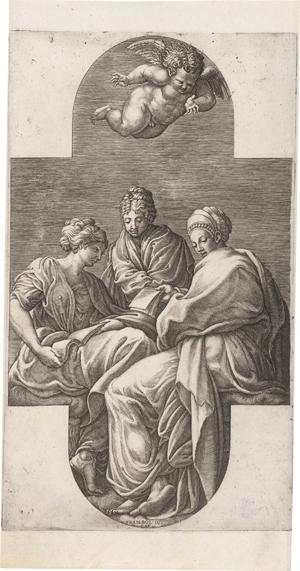 Lot 5120, Auction  128, Ghisi, Giorgio, Vier Blatt mit Musen