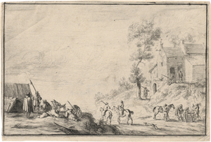 Lot 5132, Auction  128, Hoecke, Robert van den, Soldaten an einem Weg
