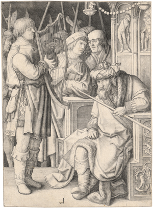 Lot 5141, Auction  128, Leyden, Lucas van, David spielt vor Saul die Harfe