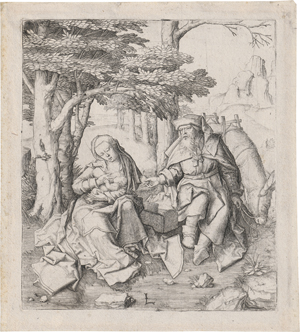 Lot 5143, Auction  128, Leyden, Lucas van, Die Ruhe auf der Flucht nach Ägypten