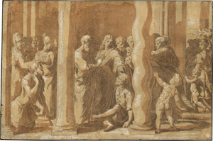 Lot 5167, Auction  128, Parmigianino, Francesco, Die Heilung des Lahmen an der Tempelpforte