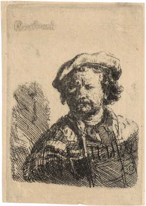 Lot 5175, Auction  128, Rembrandt Harmensz. van Rijn, Selbstbildnis mit der flachen Kappe