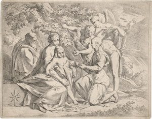 Lot 5211, Auction  128, Testa, Pietro, Die Hl. Familie, von Engeln verehrt