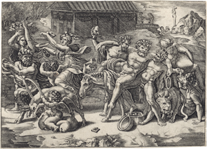 Lot 5214, Auction  128, Veneziano, Agostino, Der trunkene Silen