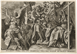 Lot 5221, Auction  128, Wierix II, Antonius, Glaube, Hoffnung und Nächstenliebe