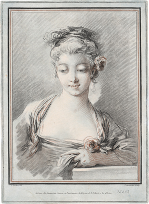 Lot 5231, Auction  128, Boucher, François - nach, Junges Mädchen mit der Rose