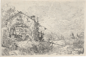 Lot 5232, Auction  128, Canaletto, Die Landschaft mit der Frau am Brunnen