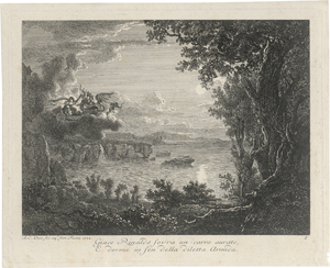 Lot 5236, Auction  128, Dies, Albert Christoph, Die beiden Landschaften mit Armida und Medea in den Lüften