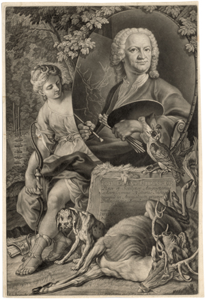 Lot 5247, Auction  128, Haid, Johann Jakob, Bildnis des Malers und Kupferstechers Johann Elias Ridinger mit Palette