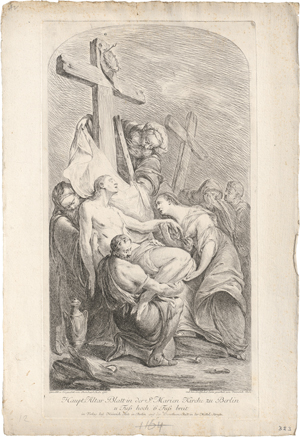 Lot 5282, Auction  128, Rode, Christian Bernhard, Hauptaltar in der Marienkirche zu Berlin
