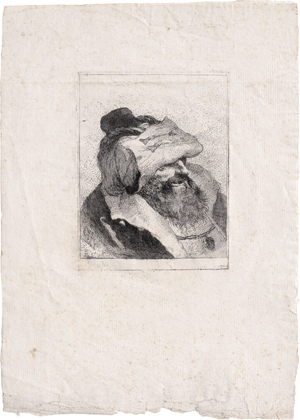 Lot 5291a, Auction  128, Tiepolo, Giovanni Domenico, Alter Mann, die Kappe in die Stirn gezogen