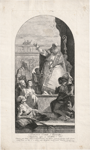 Lot 5292, Auction  128, Tiepolo, Giovanni Domenico, Der hl. Patrick heilt einen Lahmen