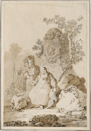 Lot 5295, Auction  128, Wocher, Tiberius Dominikus, Orientalen und Soldaten in felsiger Landschaft