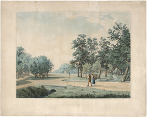 Lot 5302, Auction  128, Erhard, Johann Christoph, Ansicht der Eichen-Gruppen auf dem Wege nach dem grossen Teiche zu Laxenburg