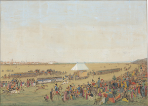 Lot 5314, Auction  128, Hess, Peter von, Das Pferderennen bei der Vermählungsfeier des bayr. Kronprinzenpaares, 1810, auf der Theresienwiese bei München