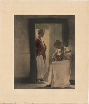 Lot 5319, Auction  128, Ilsted, Peter, Zwei Mädchen an der Tür